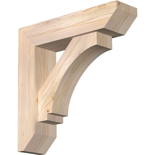 Ekena Millwork Imperial Slat Smooth Bracket w/ Offset Brace, Douglas Fir, 7 1/2"W x 30"D x 30"H BKT0806X30X30IMP06SDF - main